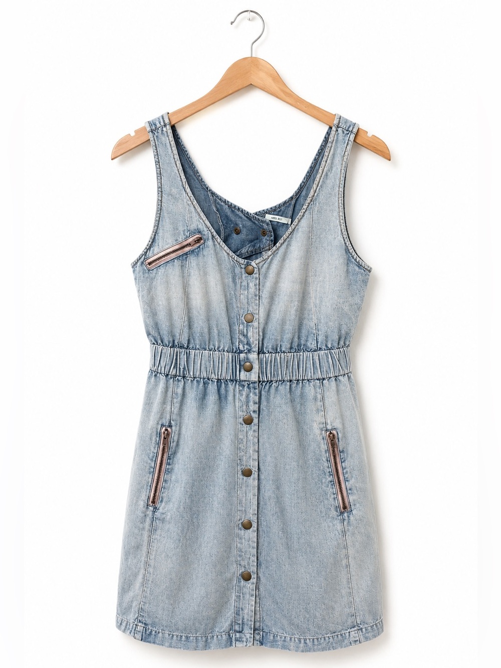 Kimchi Blue Y2K Chambray Open Back Mini Dress Urban Outfitters Size Medium